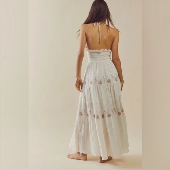 Free People Real Love Embroidered Dress